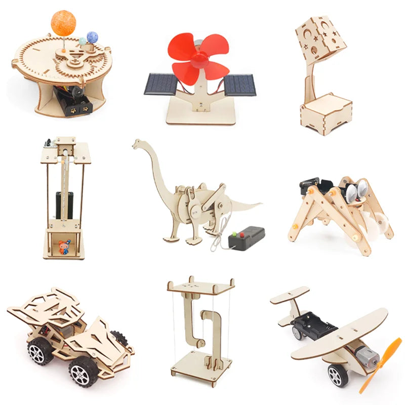 DIY STEM Car and Dinosaur Puzzle Set