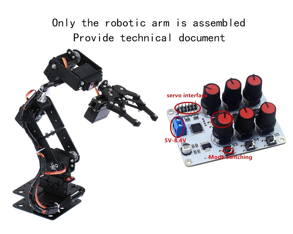 Programmable 6-Axis Robotic Arm Kit with Tutorials