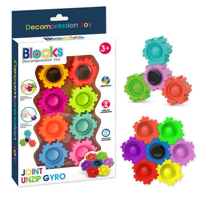 Fidget Bubble Pop and Spin Building Blocks Game