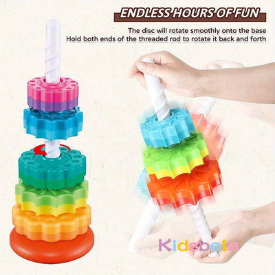 Rainbow Spinning Ring Stacking Toy