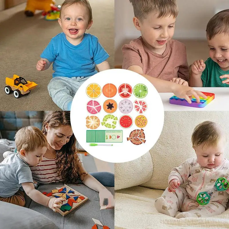Fruit Fraction Math Toy for Early Learning