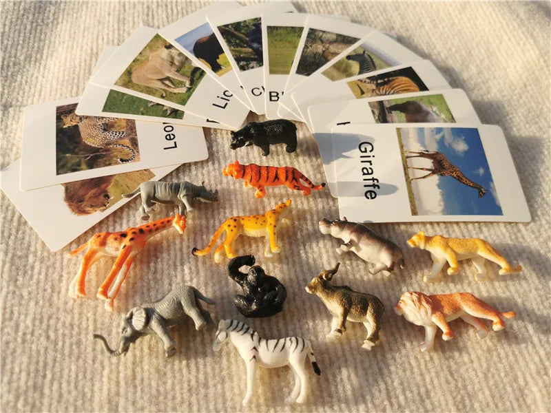 Montessori Animal Matching Board – Wooden Learning Toy with Cards