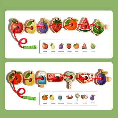 Stringing and Sorting Game for Toddlers