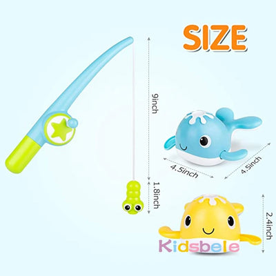 Magnetic Fishing and Whale Bath Toy