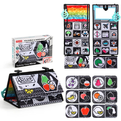 Newborn Sensory Toy – Crinkle Book with Mirror for Brain Development