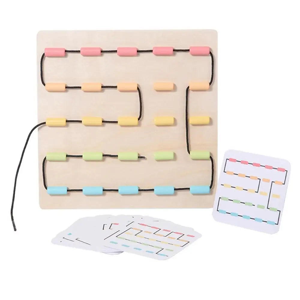 Wooden Lacing & Stringing Puzzle