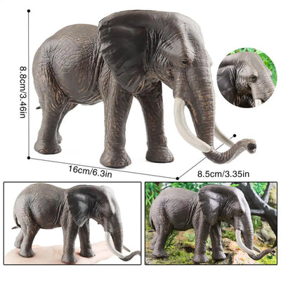 Realistic Elephant Figurine for Kids