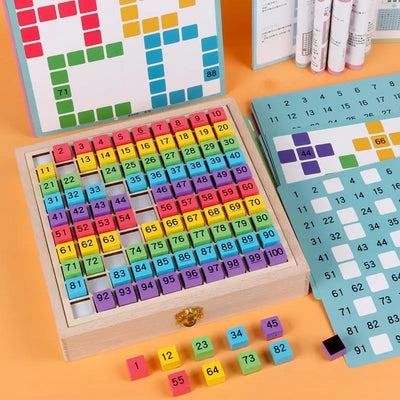 Wooden Sudoku Puzzle Board with Number Drawer
