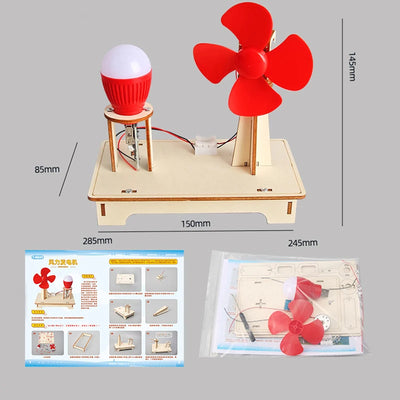 Wooden Wind Generator Model Toy