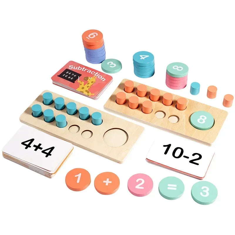 Montessori Math Puzzle – Wooden Arithmetic Learning Toy