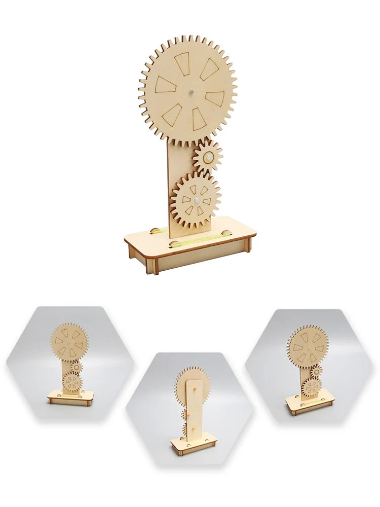Wooden Gear Wheel DIY STEM Toy for Kids