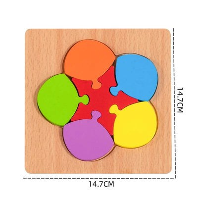 Wooden Tangram Puzzle Montessori Toy for Kids