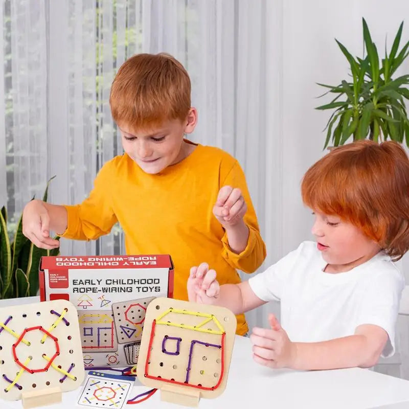 Wooden Threading Set for Fine Motor Skills