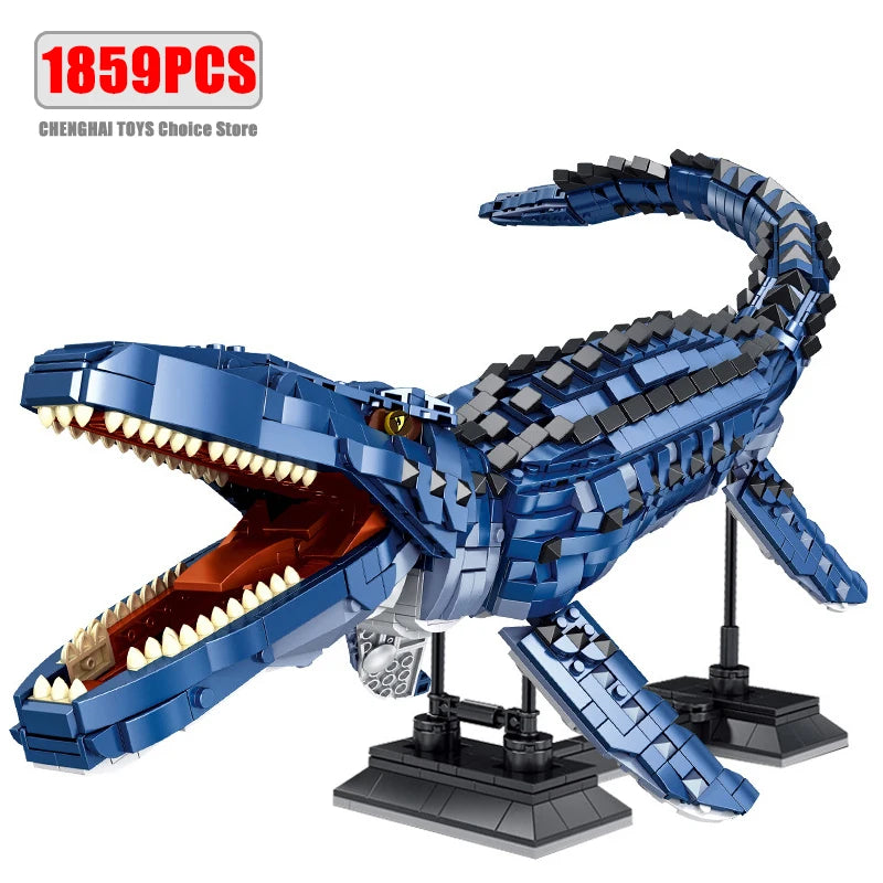 Dinosaur Building Blocks Set – Large T-Rex with Lights