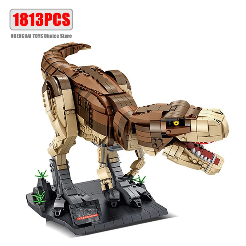 Dinosaur Building Blocks Set – Large T-Rex with Lights