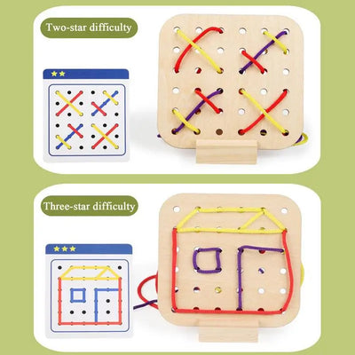 Wooden Threading Set for Fine Motor Skills