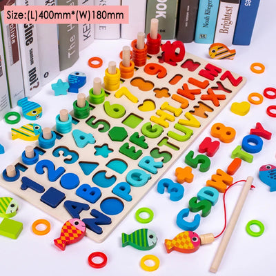 Montessori Wooden Number Puzzle Game