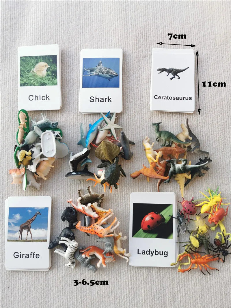 Montessori Animal Matching Board – Wooden Learning Toy with Cards