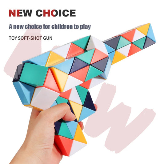 Magic Snake Puzzle Cube – Transformable Fidget Toy for Kids