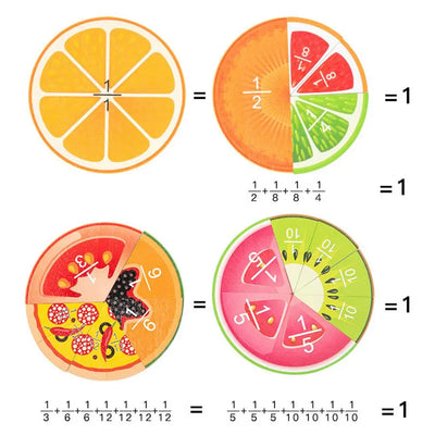 Fruit Fraction Math Toy for Early Learning