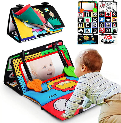 Newborn Sensory Toy – Crinkle Book with Mirror for Brain Development