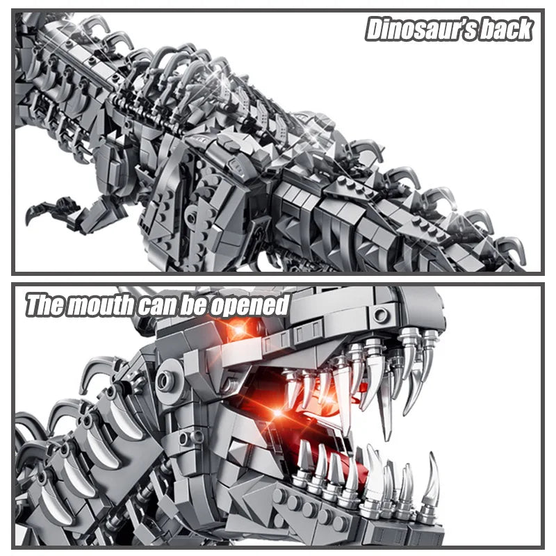 Dinosaur Building Blocks Set – Large T-Rex with Lights