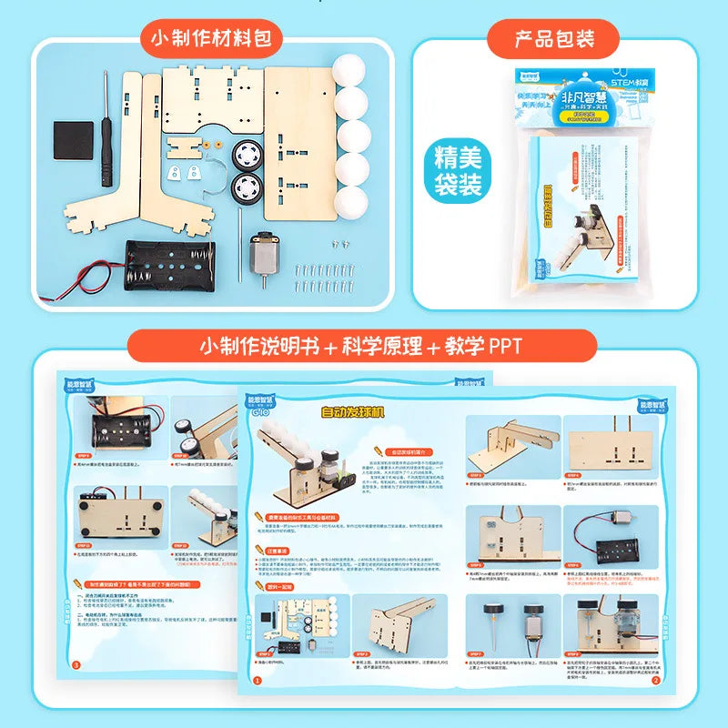 DIY Wooden Pitching Machine STEM Puzzle