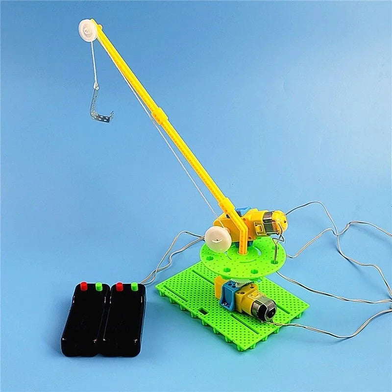 Electric Pulley Crane STEM Kit for Kids