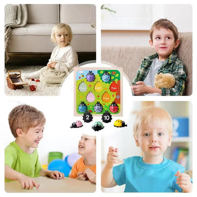 Ladybug Counting and Number Matching Game