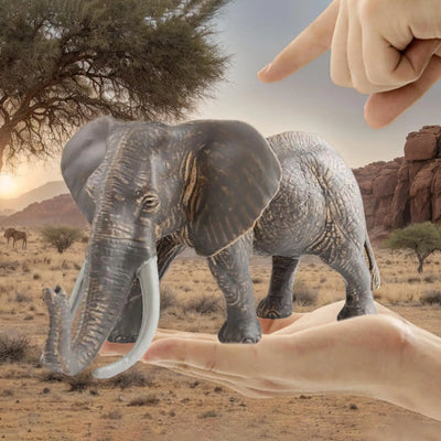 Realistic Elephant Figurine for Kids