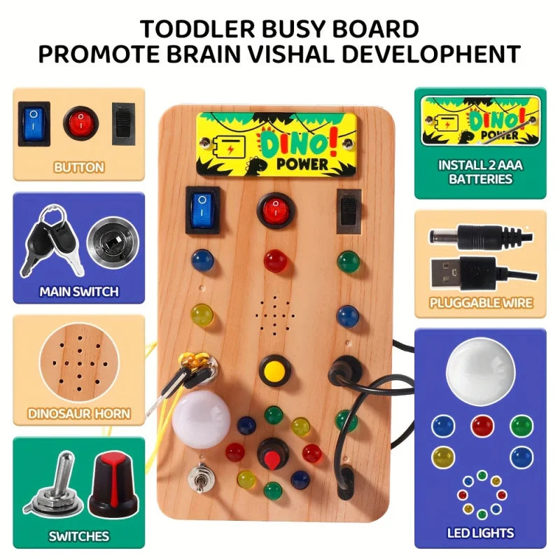 Montessori Sensory Board – Light Switch Activity Toy
