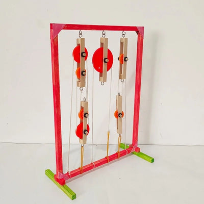 Wooden Pulley Block Physics Puzzle for Kids