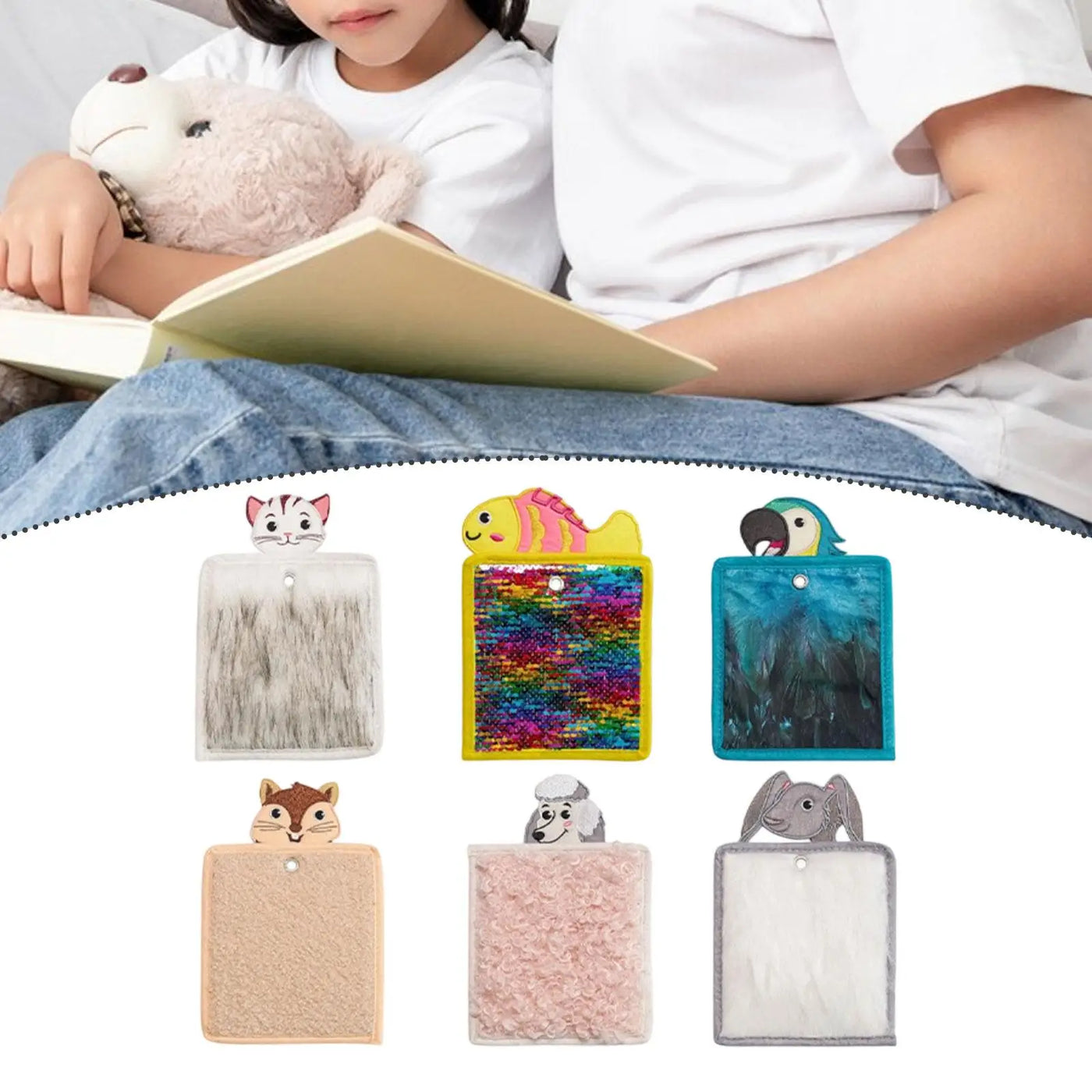 Textured Animal Sensory Tiles for Kids