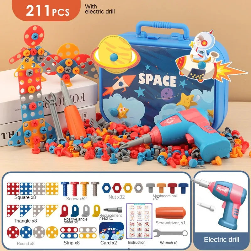 211-Piece Pretend Repair Toolbox Set