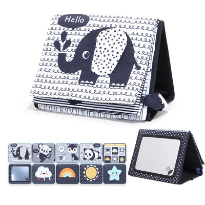 Newborn Sensory Toy – Crinkle Book with Mirror for Brain Development