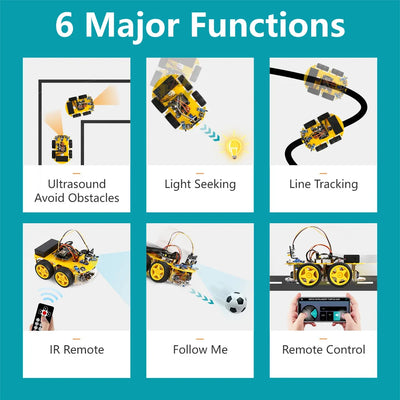 WiFi 4WD Smart Car Kit with ESP32