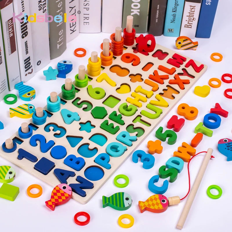 Montessori Wooden Number Puzzle Game