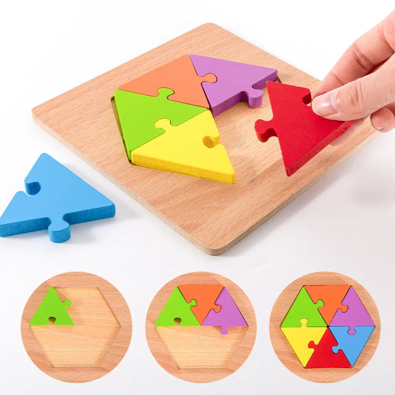 Wooden Tangram Puzzle Montessori Toy for Kids
