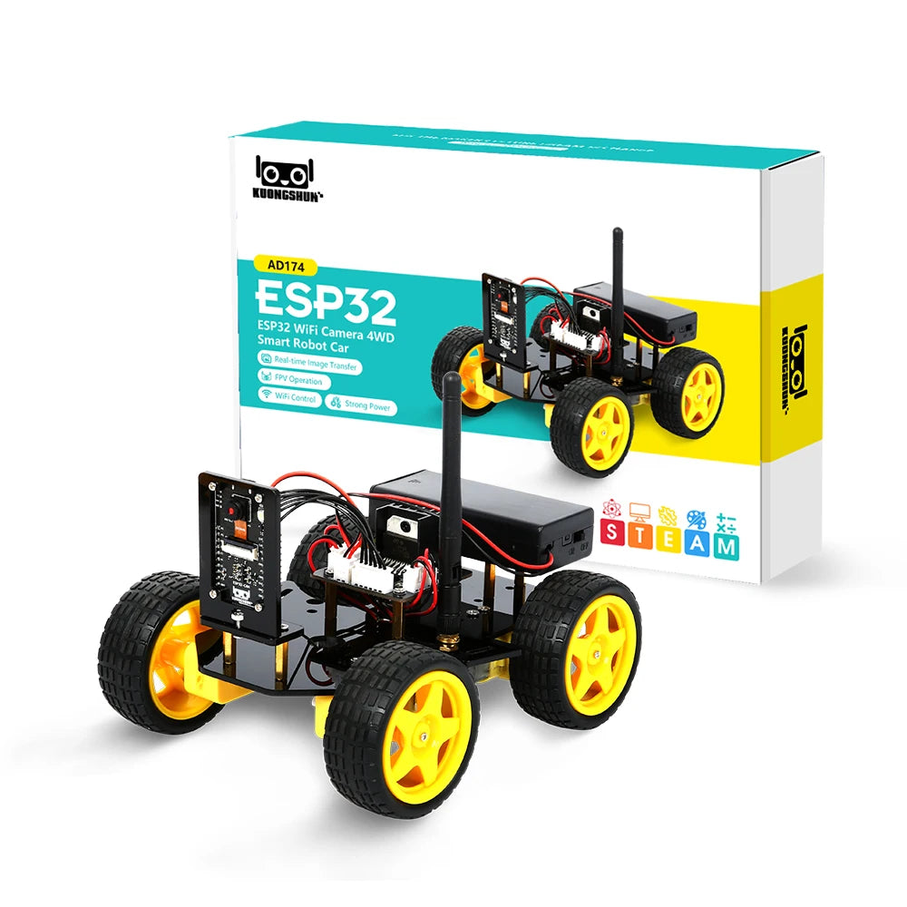 Smart 4WD Robot Car Kit with Camera and WiFi