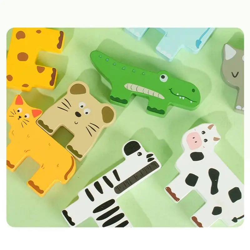 Animal Balance Stacking Blocks Set