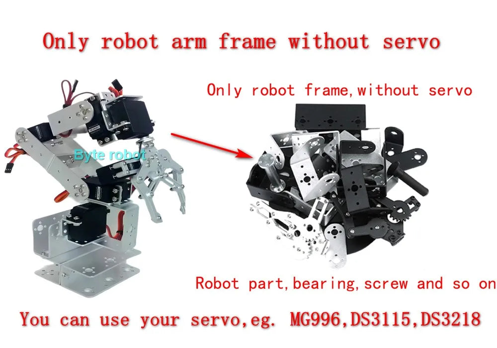 Programmable 6-Axis Robotic Arm Kit with Tutorials