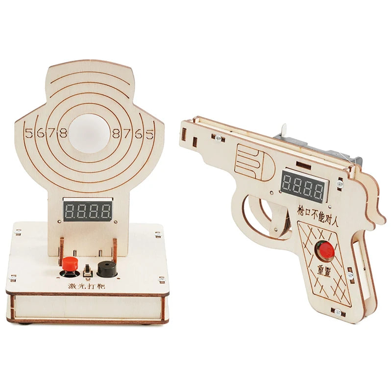 Laser Shooting Wooden Puzzle STEM Toy