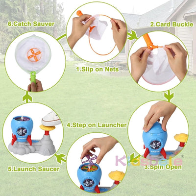 Flying Disc Launcher Outdoor Toy