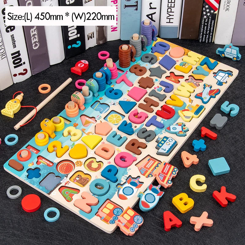 Montessori Wooden Number Puzzle Game