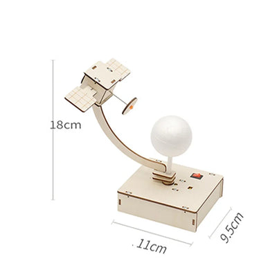 DIY Orbital Satellite Wooden Puzzle Toy