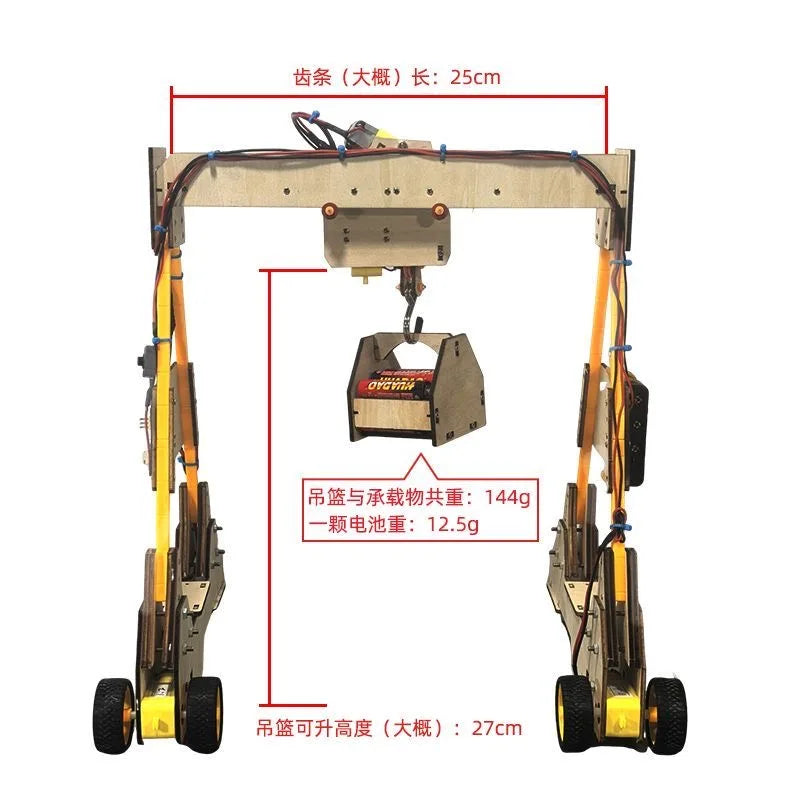 Remote Control Gantry Crane DIY Toy for Kids