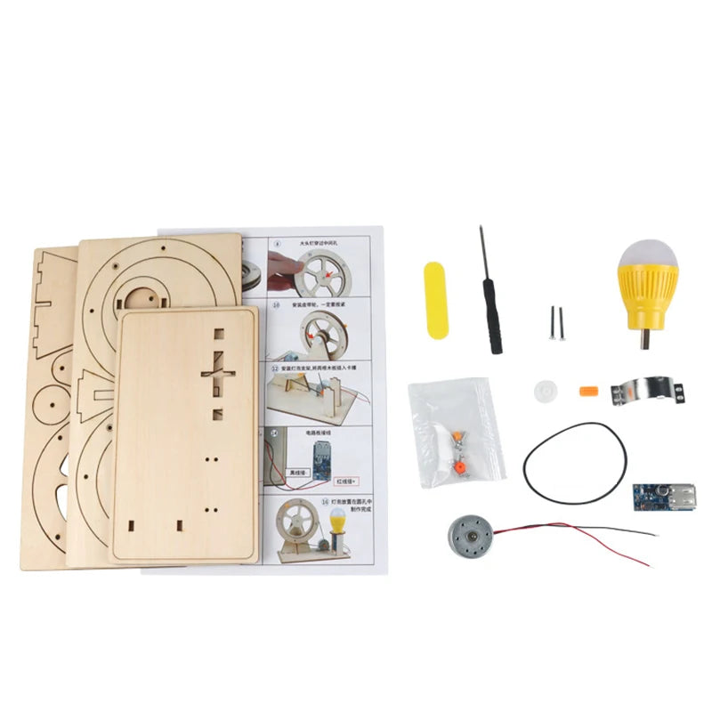 Wooden Hand Generator STEM Toy