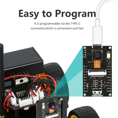 Smart 4WD Robot Car Kit with Camera and WiFi