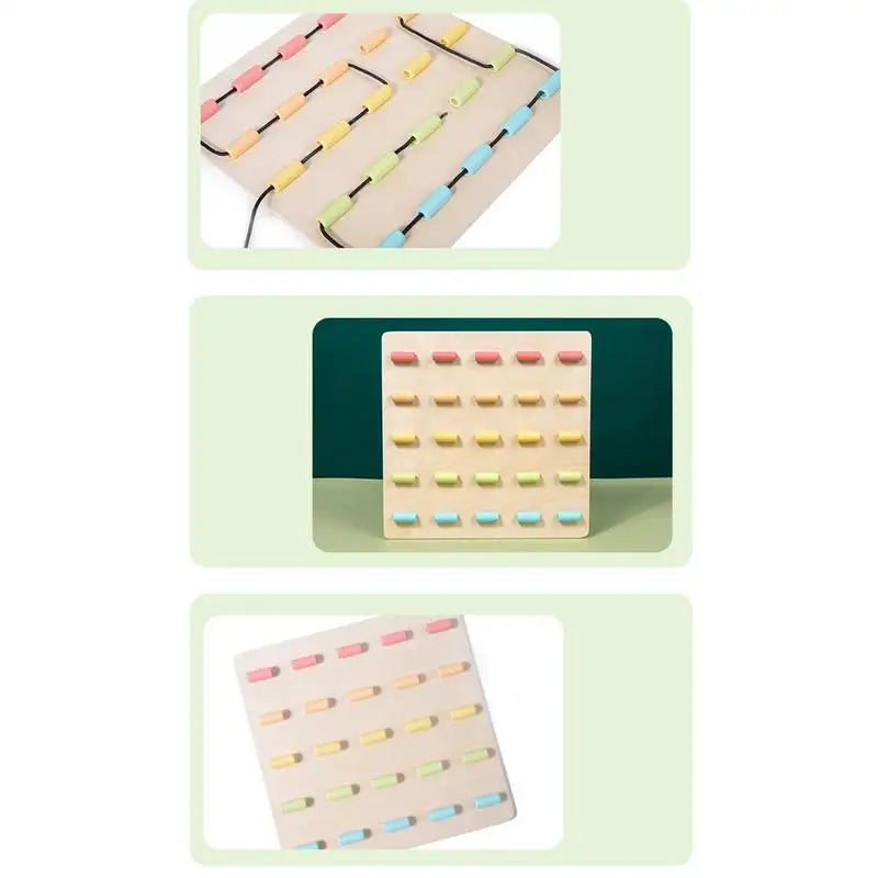 Wooden Lacing and Stringing Puzzle Toy
