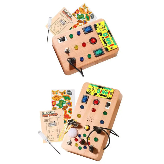 Montessori Sensory Board – Light Switch Activity Toy for Toddlers